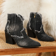 Elisa - Trendy Denim Ankle Boots