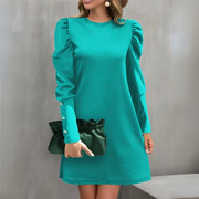 Vera - Elegant Mini Dress with Puff Sleeves