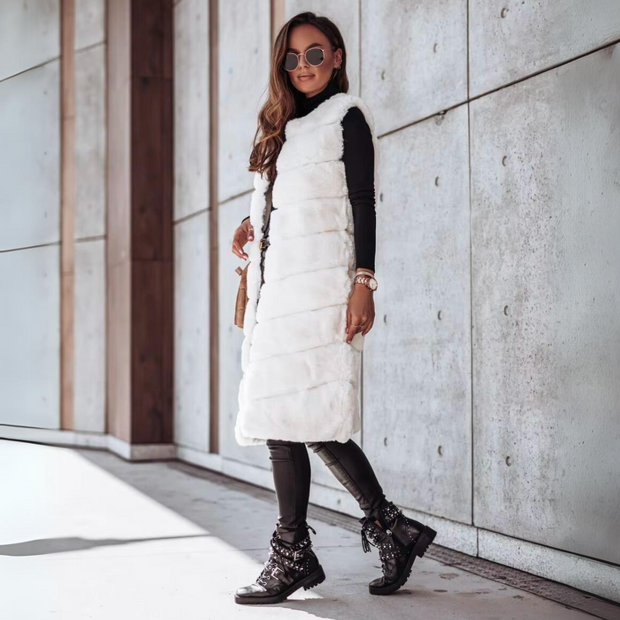 Calista - Long Winter Coat Vest