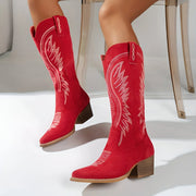 Megan - Cowboy Boots with Thick Heel