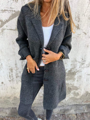 Isabella - Casual Long Coat with Cuffs