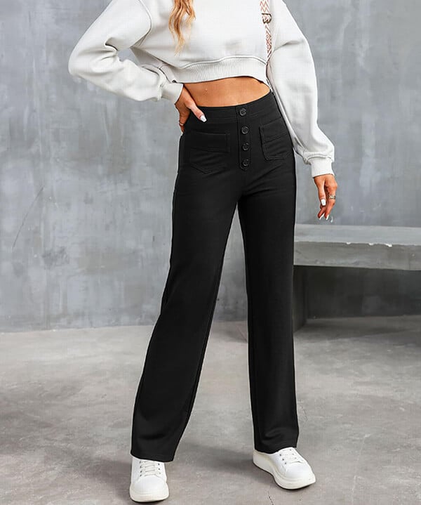 Kaya - High-Waisted Trousers