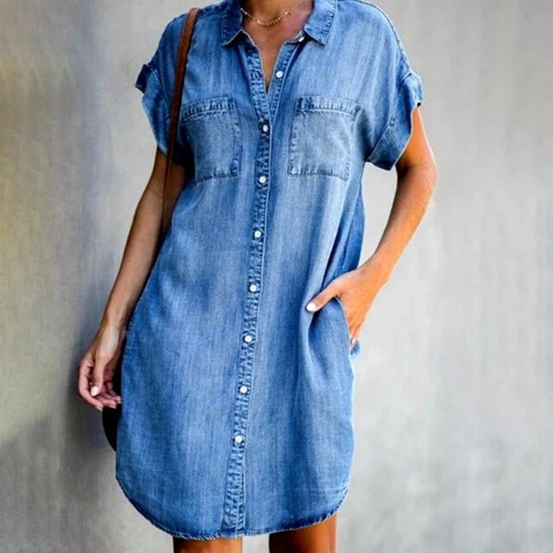 Luna - Comfy Denim Dress